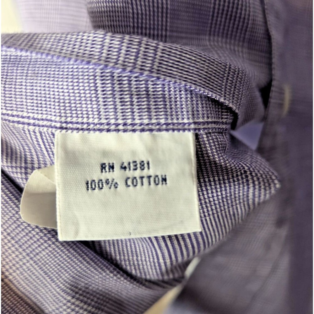 Polo Ralph Lauren Mens XL Purple Check Button Down Shirt Long Sleeve Cotton - Picture 6 of 7